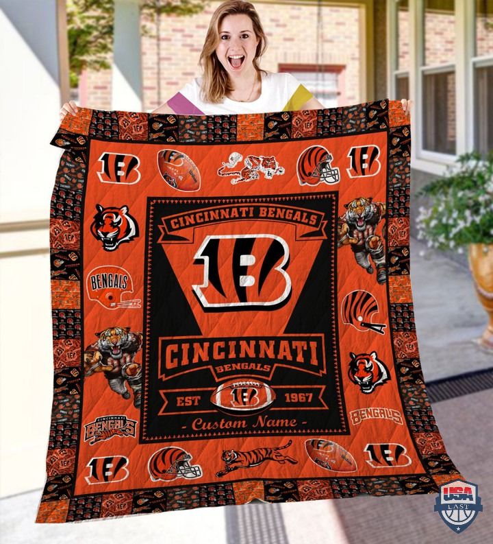 Cincinnati Bengals Nfl Logo History Personalized Bedding Set Cincinnati Bengals Nfl Logo History Personalized Bedding Set