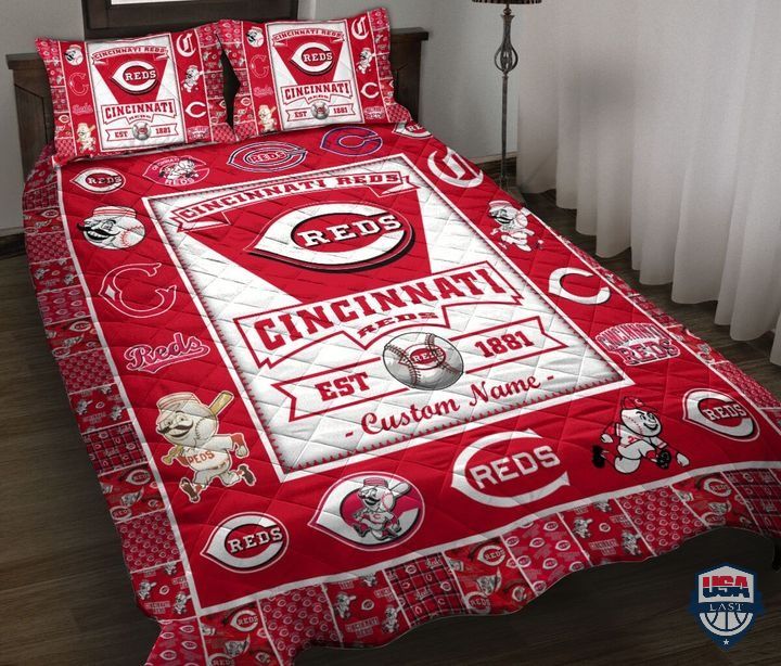 Cincinnati-Reds-Mlb-Logo-History-Personalized-Bedding-Set-1