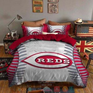 Cincinnati Reds Mlb White Red Bedding Set