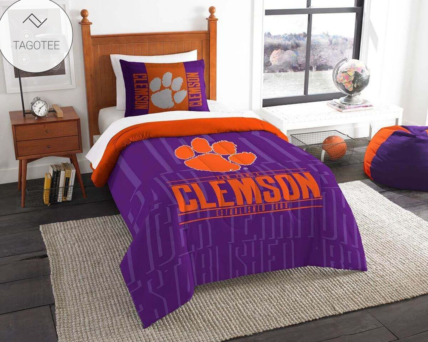 Clemson Tigers Bedding Set (Duvet Cover & Pillow Cases) Clemson Tigers Bedding Set (Duvet Cover & Pillow Cases)