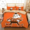 Cleveland Browns Logo With Iconic Colors Bedding Set For Fans (Duvet Cover & Pillow Cases)