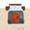 Cleveland Browns Nfl Team Logo Grey Bedding Set