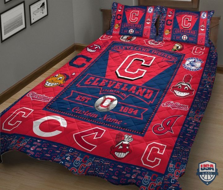 Cleveland-Indians-Mlb-Logo-History-Personalized-Bedding-Set-2
