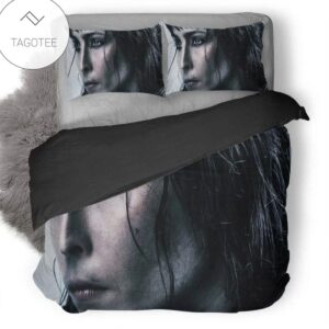 Close Woman Face Duvet Cover Bedding Set