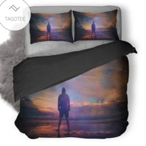 Cloud Beach Man Standing Bedding Set