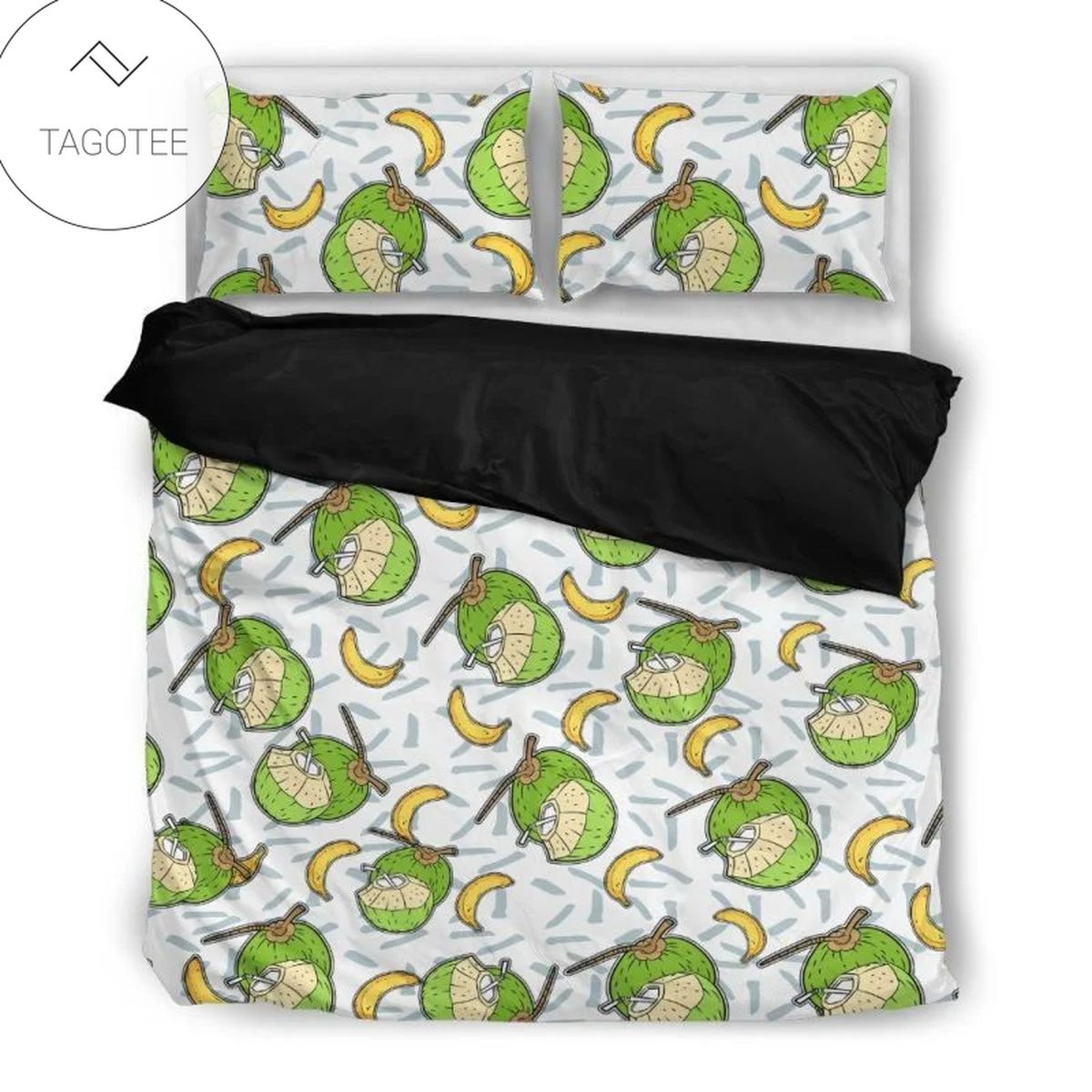 Coconut Banana Pattern Bedding Set Ha1 Coconut Banana Pattern Bedding Set Ha1