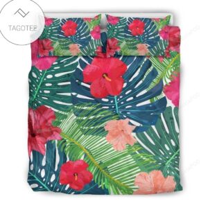 Colorful Hawaii Floral Pattern Print Duvet Cover Bedding Set