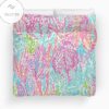 Colorful Lilly Inspired Print Duvet Cover Bedding Set