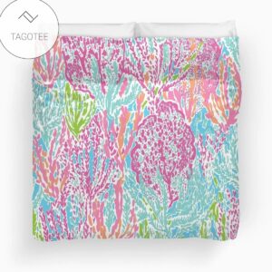 Colorful Lilly Inspired Print Duvet Cover Bedding Set