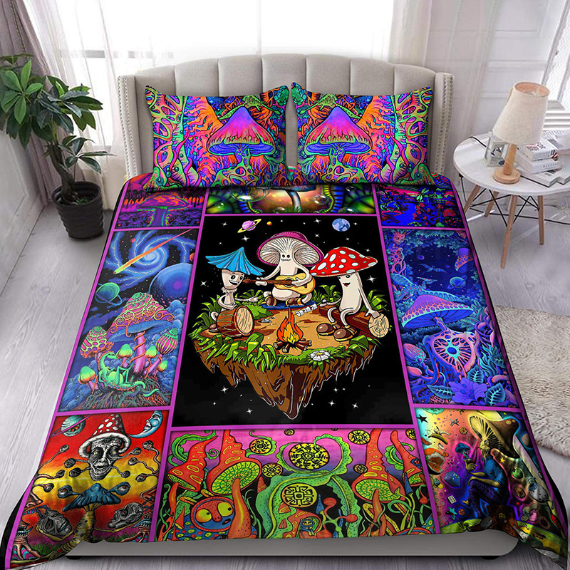 Colorful-Mushroom-Hippie-Bedding-Set-1