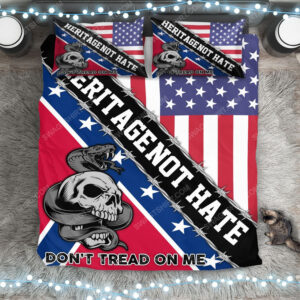 Confederate Battle Flag Don’T Tread On Me Bedding Set