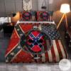 Confederate Flag Skull Quilt Bedding Set