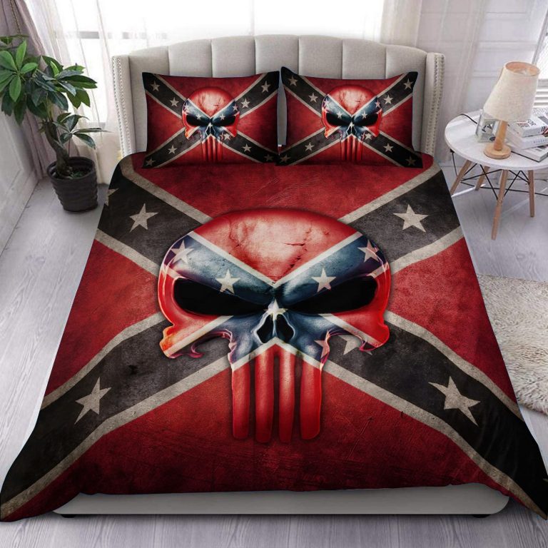 Confederate-Punisher-Skull-Bedding-Set-1