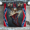 Confederate Southern Flag And Eagle Bedding Set