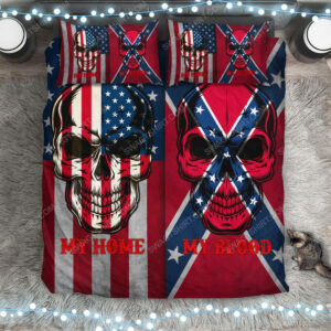 Confederate Southern Flag My Home My Blood Bedding Set