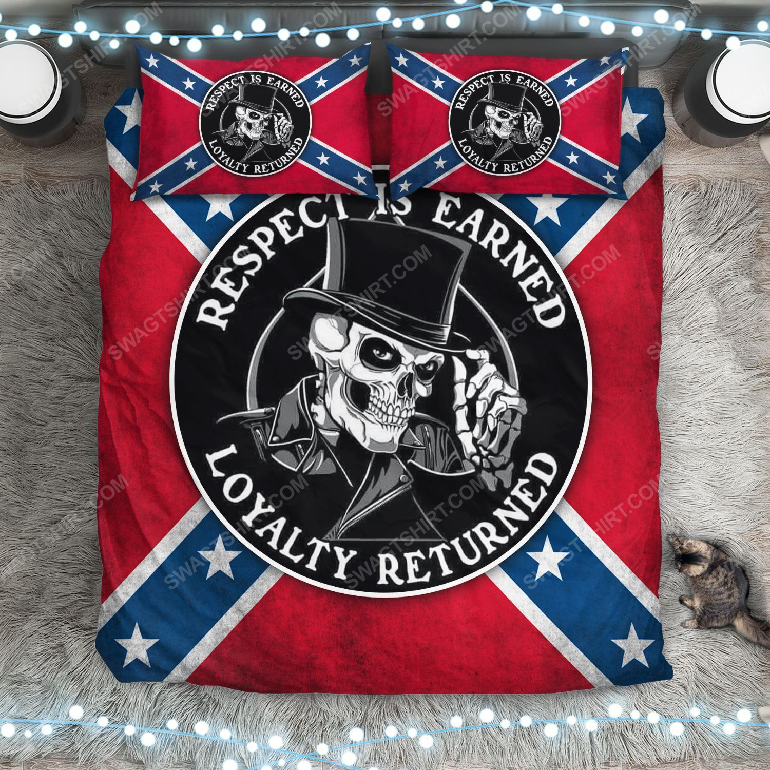 Confederate States Of America Respect Is Earned Not Given Bedding Set Confederate States Of America Respect Is Earned Not Given Bedding Set