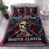 Confederate States You Sound Better With Your Mouth Closed Bedding Set