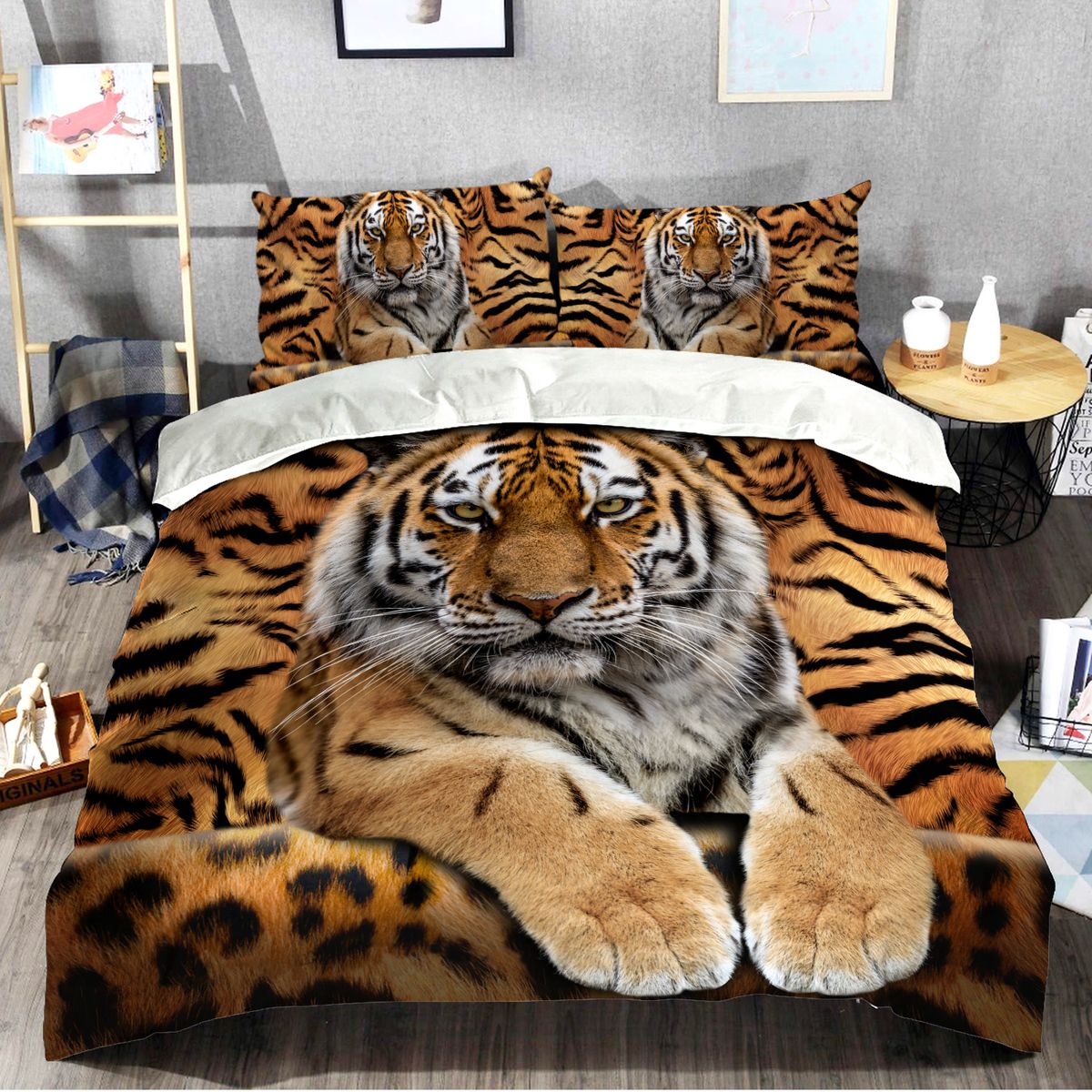 Cool Tiger All Over Printed Bedding Set Cool Tiger All Over Printed Bedding Set