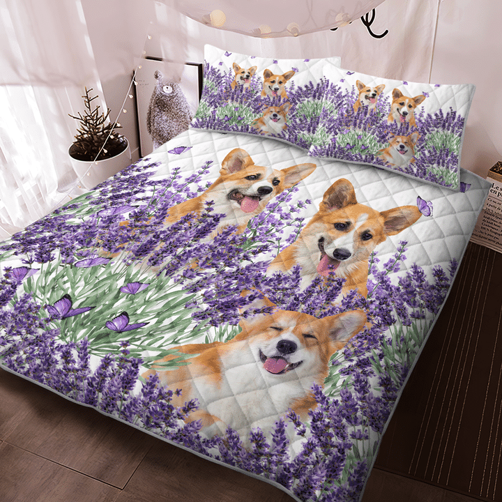Corgi-Lavender-Quilt-Bedding-Set-1