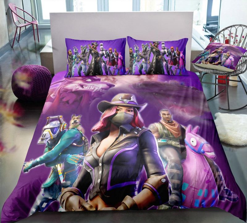 Cosmic Fortnite Gamer Duvet Cover and Pillowcase Set Bedding Set Cosmic Fortnite Gamer Duvet Cover and Pillowcase Set Bedding Set