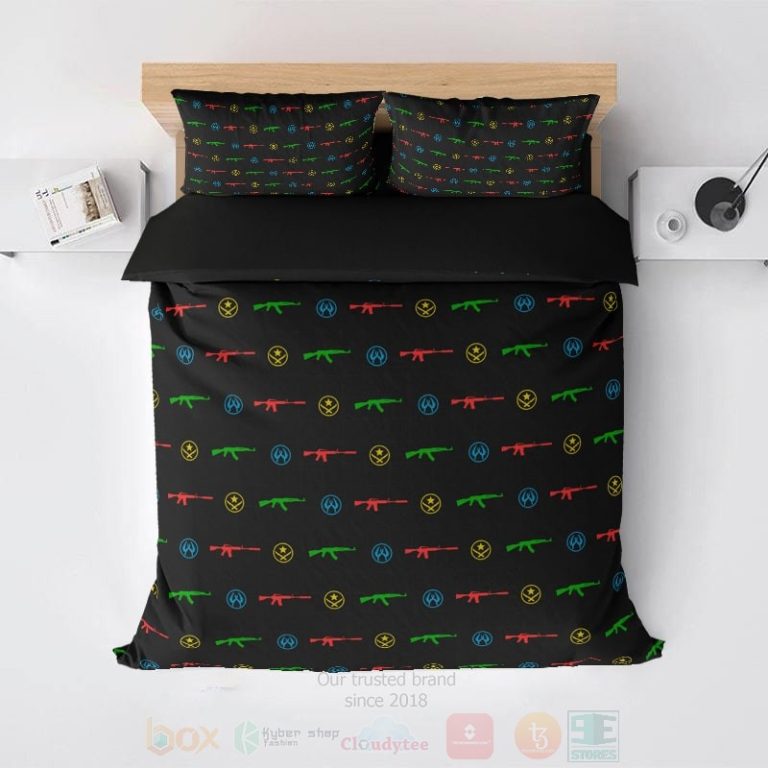 Counter-Strike-Logo-Embossed-All-Over-Print-3D-Print-Gamming-Bedding-Set-1