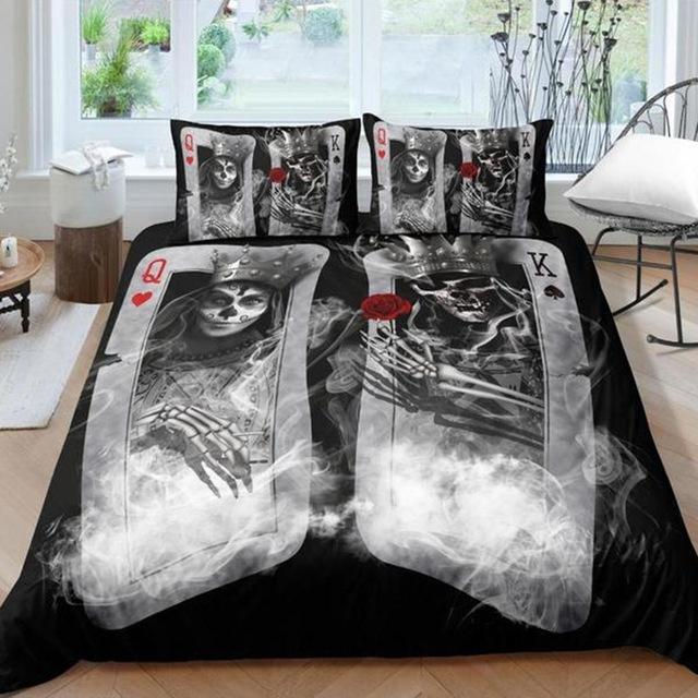 Couple Sugar Skull s Duvet Cover and Pillowcase Set Bedding Set Couple Sugar Skull s Duvet Cover and Pillowcase Set Bedding Set