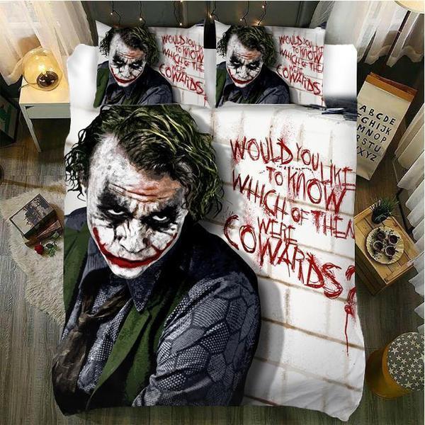 Coward Joker Duvet Cover and Pillowcase Set Bedding Set Coward Joker Duvet Cover and Pillowcase Set Bedding Set