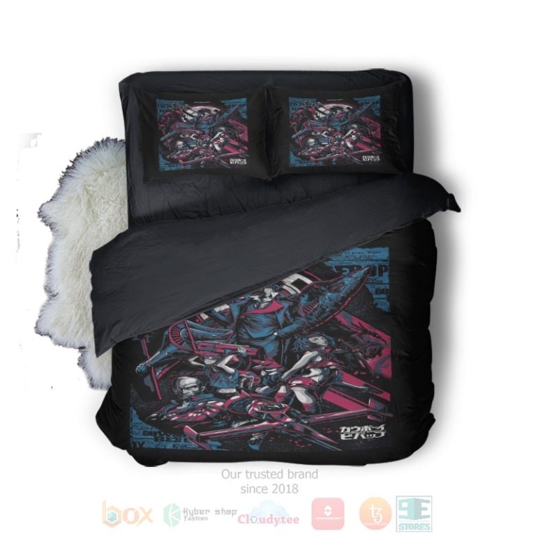 Cowboy-Bebop-Space-Station-Embossed-Poster-Classic-Anime-Bedding-Set-1