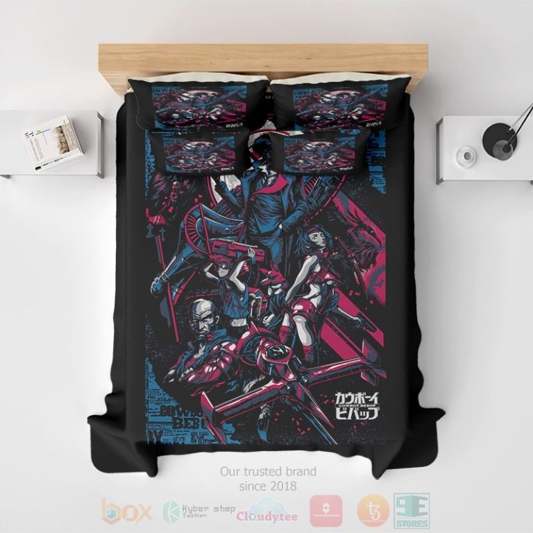 Cowboy-Bebop-Space-Station-Embossed-Poster-Classic-Anime-Bedding-Set-2