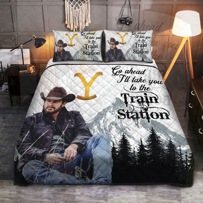 Cowboy-Yellowstone-Go-Ahead-Ill-Take-You-To-The-Train-Station-Quilt-Bedding-Set-2