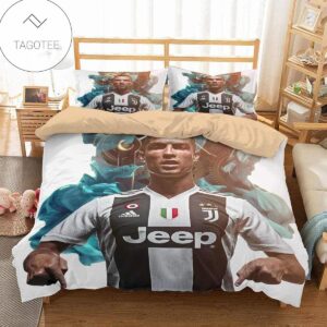 Cr7 Juventus Fc Duvet Cover Bedding Set-