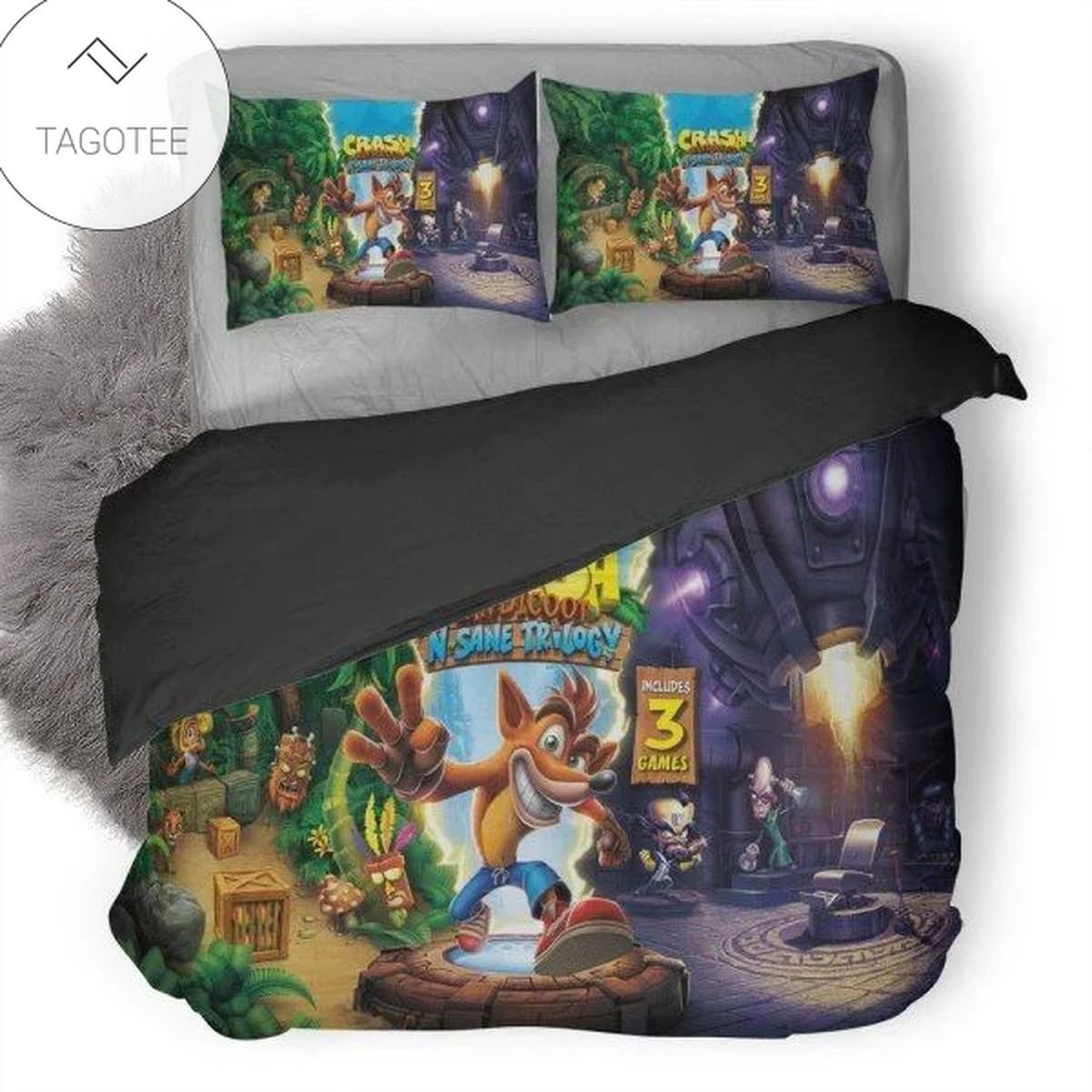 Crash Bandicoot N Sane Trilogy Duvet Cover Bedding Set Crash Bandicoot N Sane Trilogy Duvet Cover Bedding Set