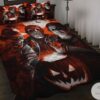 Creepy Friday The 13Th Pumpkin Quilt Bedding Set