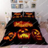 Creepy Pumpkins And Halloween Night Full Printing Bedding Set