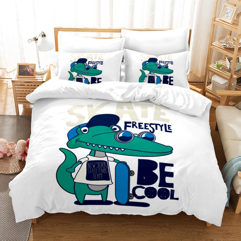 Crocodile Free Style Be Cool Duvet Cover and Pillowcase Set Bedding Set Crocodile Free Style Be Cool Duvet Cover and Pillowcase Set Bedding Set
