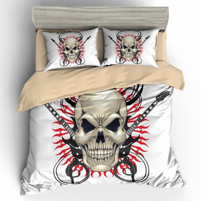 Crossed Guitars Duvet Cover and Pillowcase Set Bedding Set Crossed Guitars Duvet Cover and Pillowcase Set Bedding Set