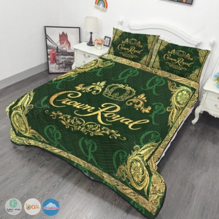 Crown-Royal-Apple-Whisky-Cr-Green-Quilt-Bedding-Set-1