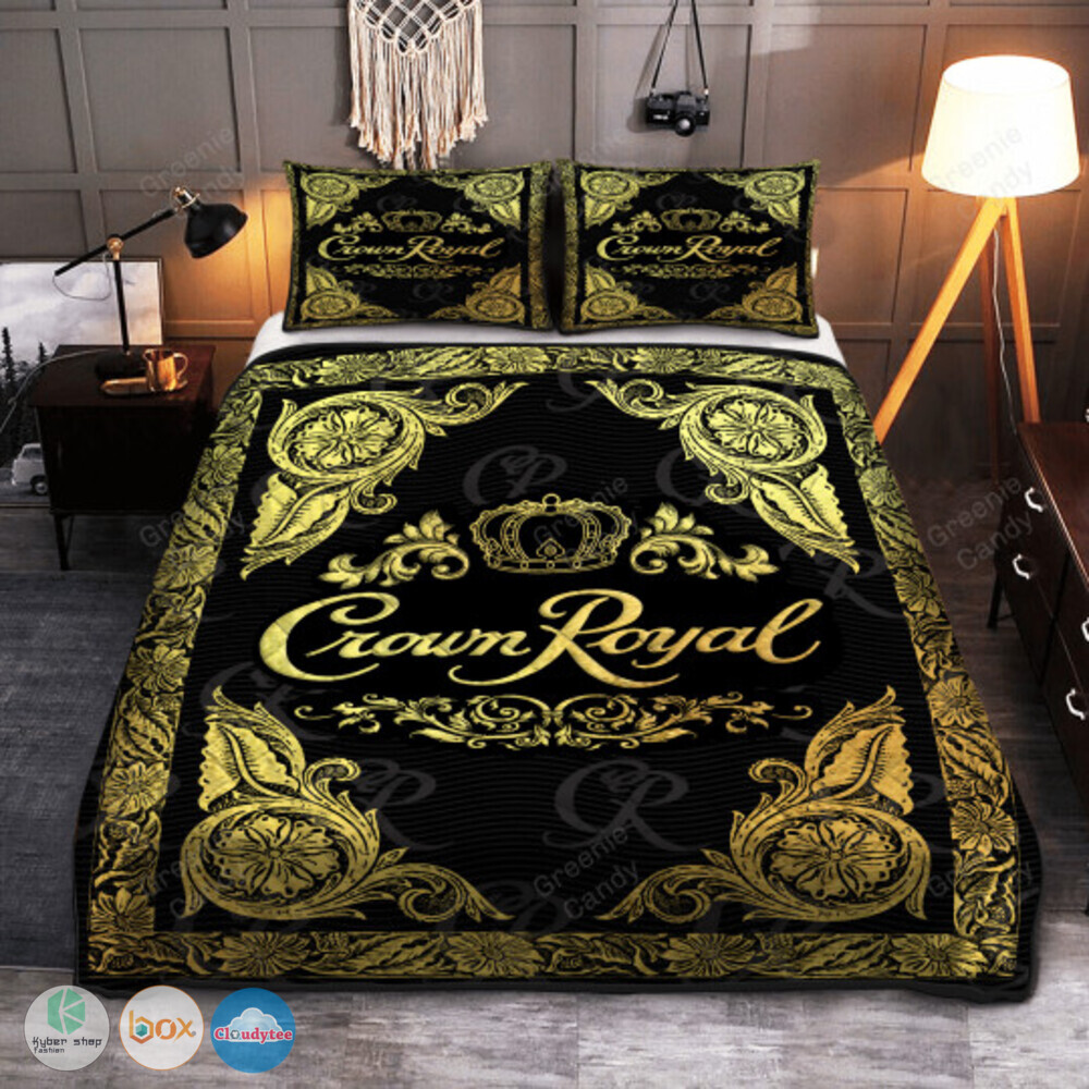 Crown Royal Black Whisky Cr Quilt Bedding Set Crown Royal Black Whisky Cr Quilt Bedding Set