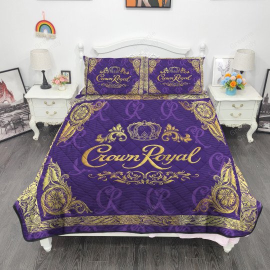 Crown Royal Deluxe Whisky Cr Purple Quilt Bedding Set Crown Royal Deluxe Whisky Cr Purple Quilt Bedding Set