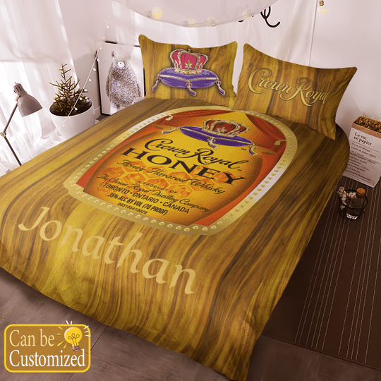 Crown Royal Honey Personalized Custom Name Bedding Set Crown Royal Honey Personalized Custom Name Bedding Set