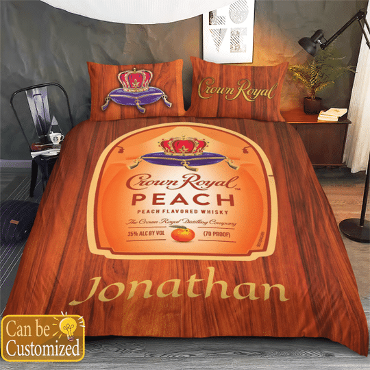 Crown-Royal-Peach-Personalized-Custom-Name-Bedding-Set-1