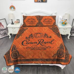 Crown Royal Peach Whisky Cr Orange Quilt Bedding Set