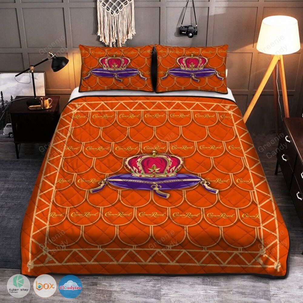 Crown Royal Peach Whisky Quilt Bedding Set Crown Royal Peach Whisky Quilt Bedding Set