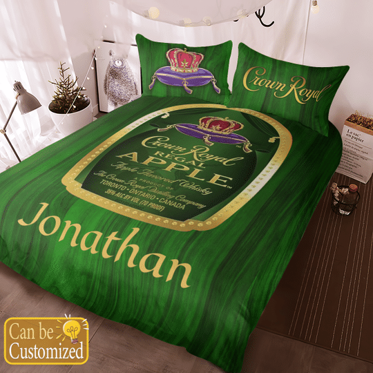 Crown Royal Regal Apple Personalized Custom Name Bedding Set Crown Royal Regal Apple Personalized Custom Name Bedding Set