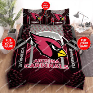 Custom Name Arizona Cardinals Football All Over Print Bedding Set