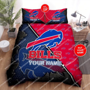 Custom Name Buffalo Bills Football All Over Print Bedding Set