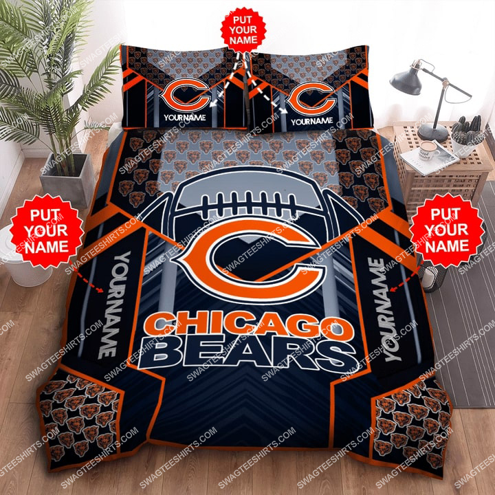 Custom Name Chicago Bears Football All Over Print Bedding Set Custom Name Chicago Bears Football All Over Print Bedding Set