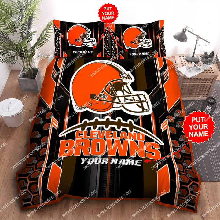 Custom Name Cleveland Browns Football All Over Print Bedding Set Custom Name Cleveland Browns Football All Over Print Bedding Set
