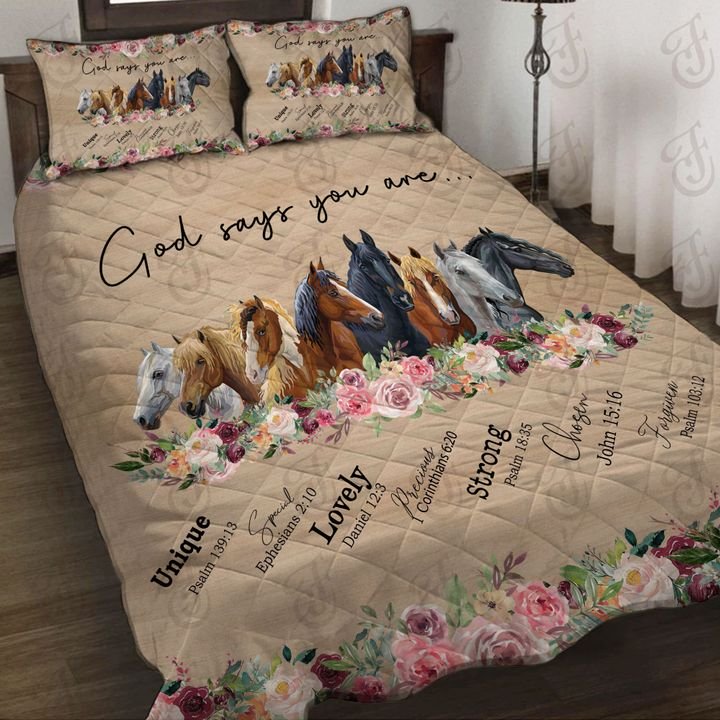 Custom Name God Says You Are Horses Bedding Set Custom Name God Says You Are Horses Bedding Set