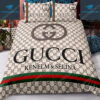 Custom Name Gucci Full Print Duvet Cover Bedding Set